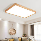 Lustra Lumière Plafonnière Géométrique en Bois LED - Neutralighting