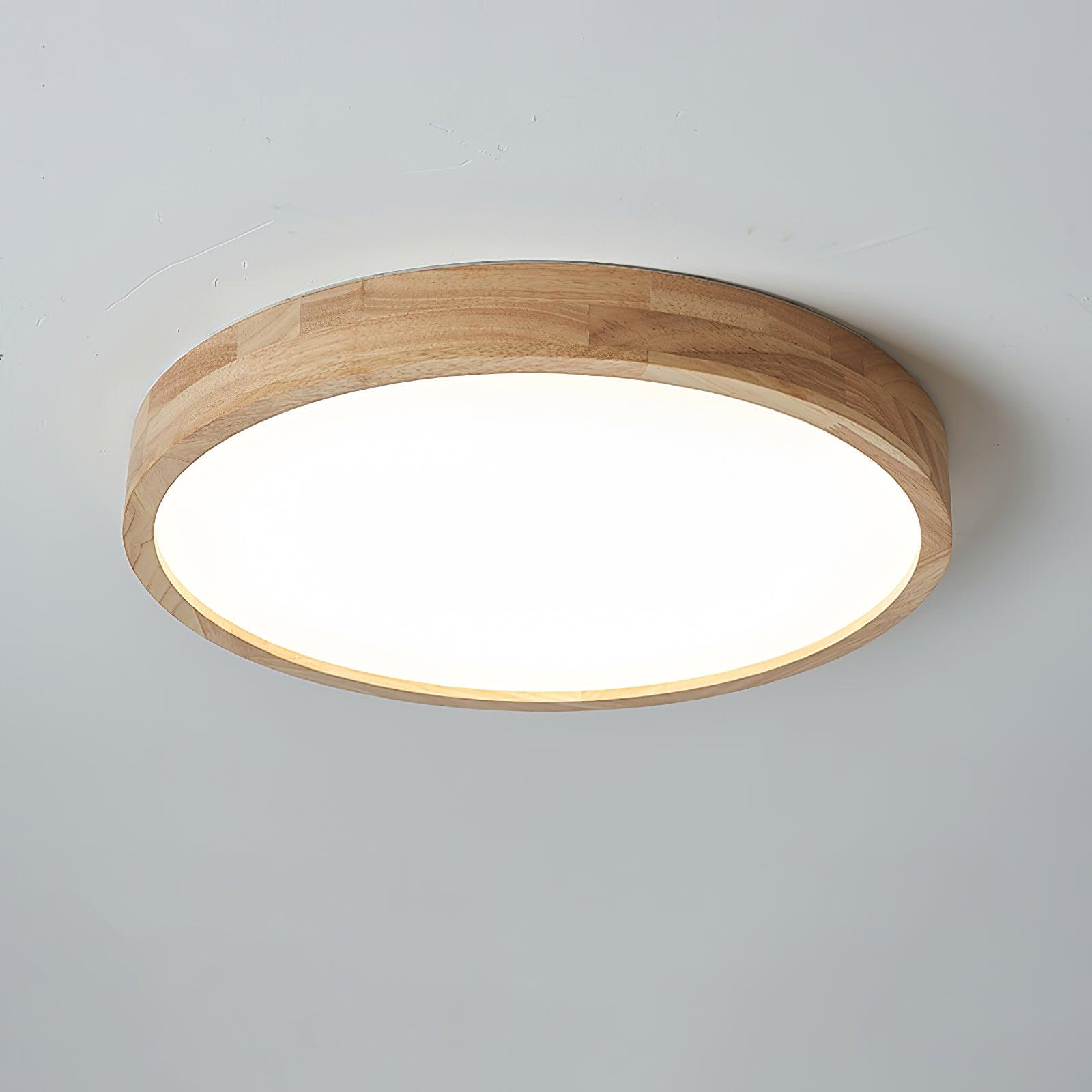 Lustra Lumière Plafonnière Géométrique en Bois LED - Neutralighting