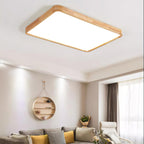 Lustra Lumière Plafonnière Géométrique en Bois LED - Neutralighting