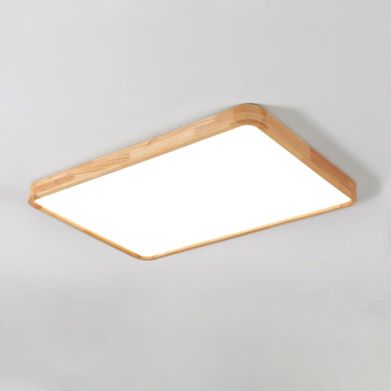 Lustra Lumière Plafonnière Géométrique en Bois LED - Neutralighting