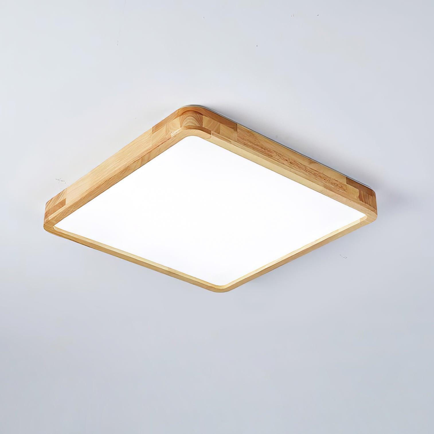 Lustra Lumière Plafonnière Géométrique en Bois LED - Neutralighting