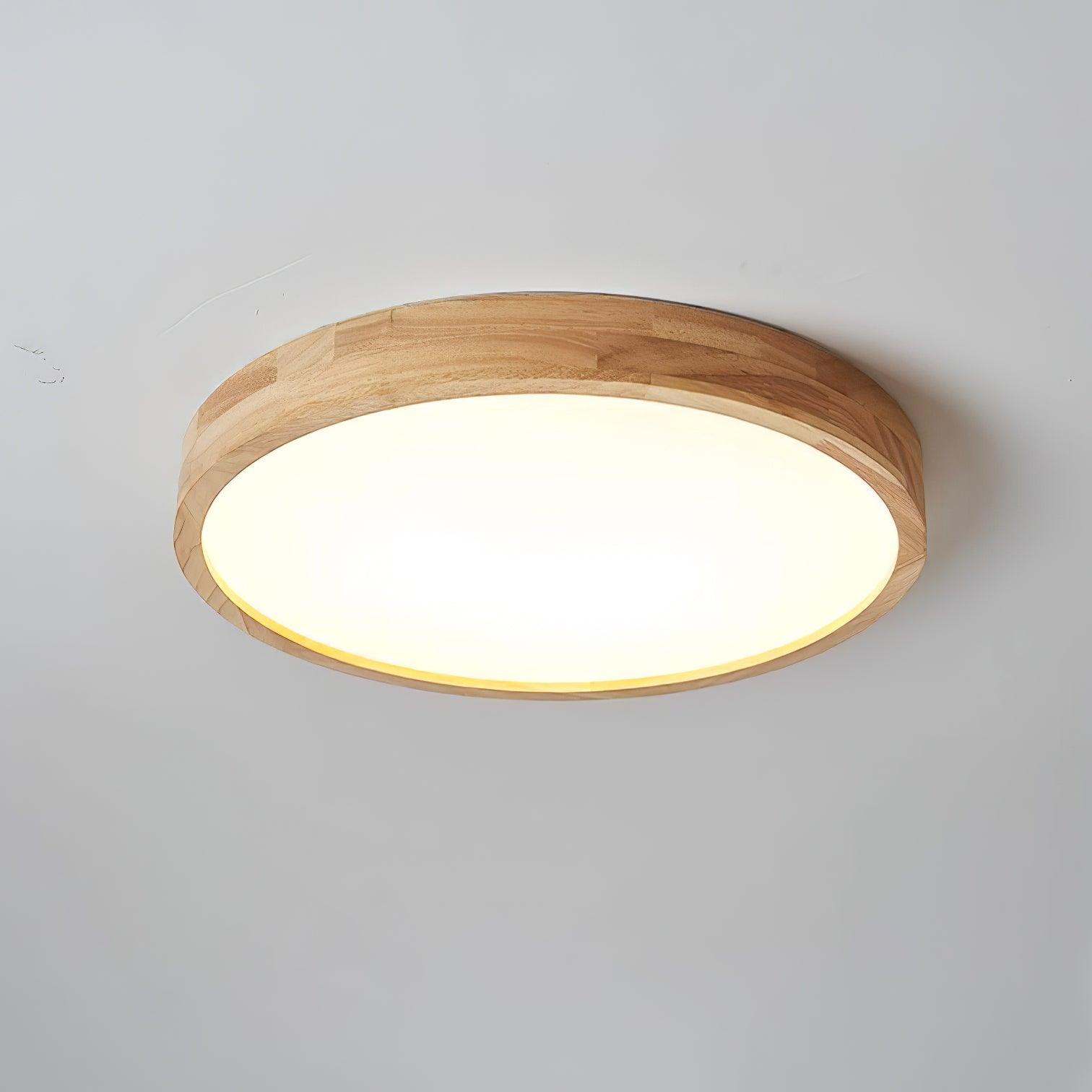 Lustra Lumière Plafonnière Géométrique en Bois LED - Neutralighting