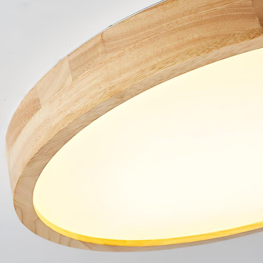 Lustra Lumière Plafonnière Géométrique en Bois LED - Neutralighting