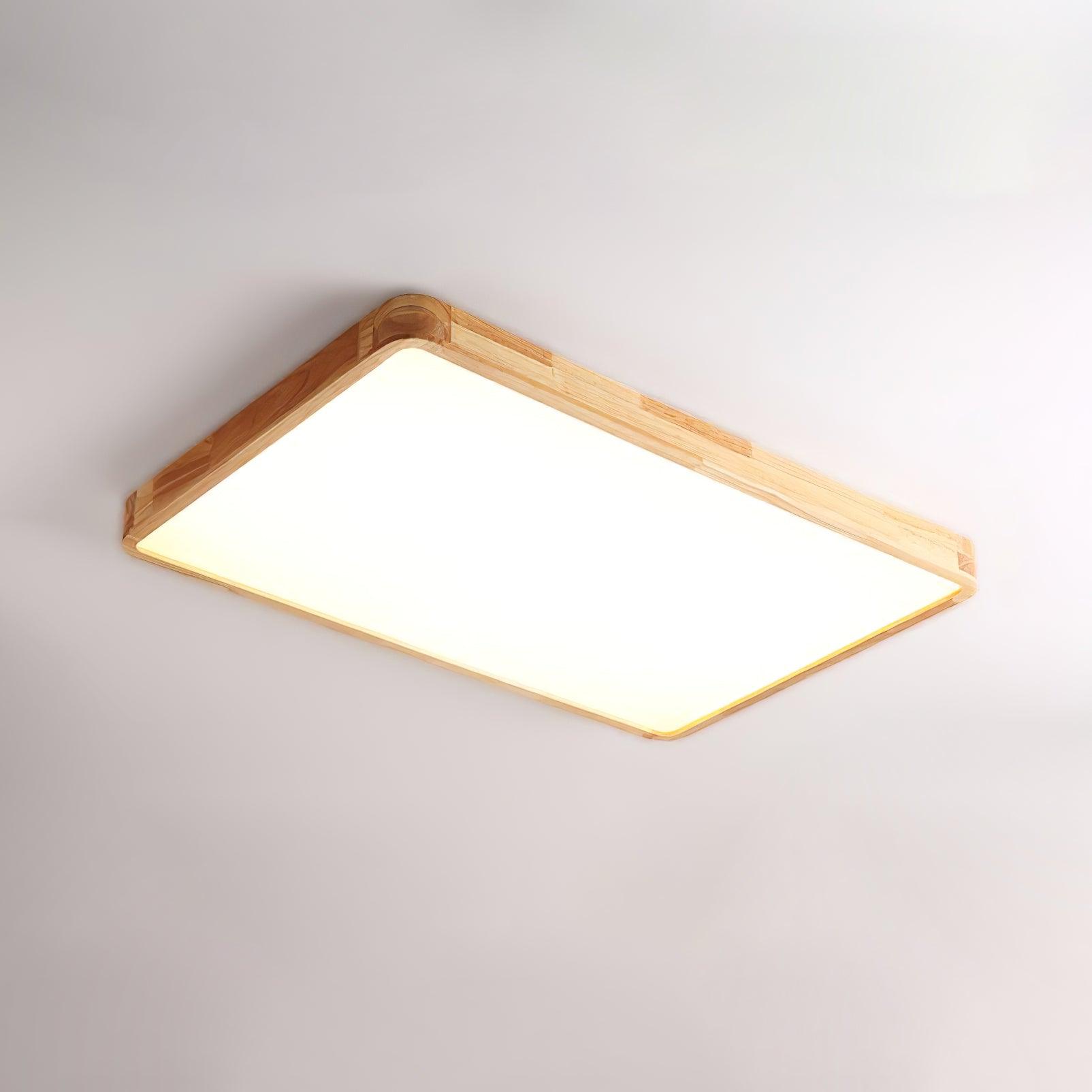 Lustra Lumière Plafonnière Géométrique en Bois LED - Neutralighting