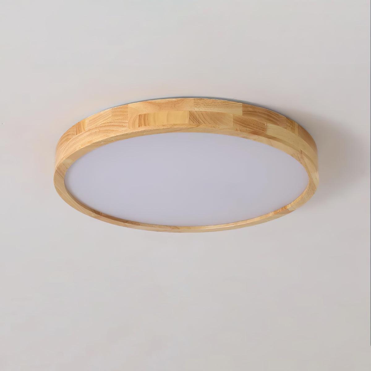 Lustra Lumière Plafonnière Géométrique en Bois LED - Neutralighting