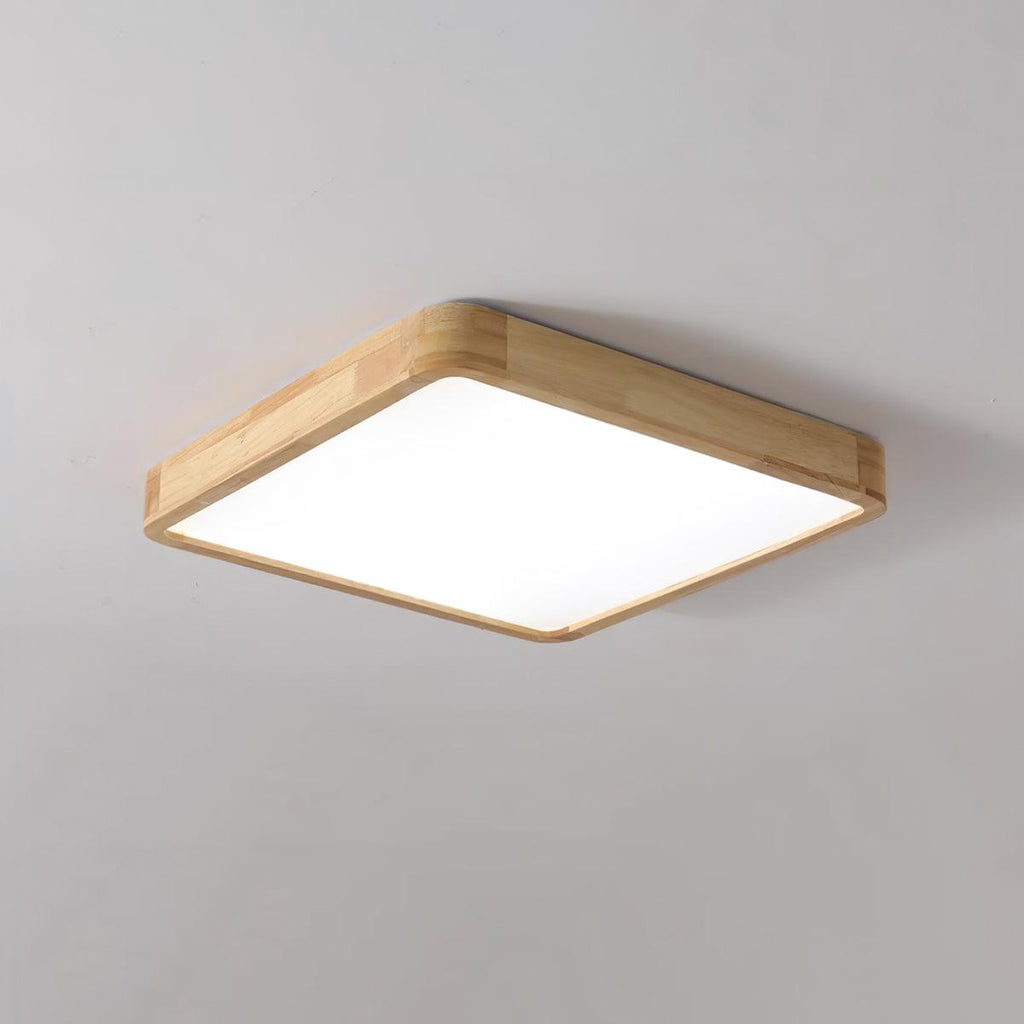 Lustra Lumière Plafonnière Géométrique en Bois LED - Neutralighting