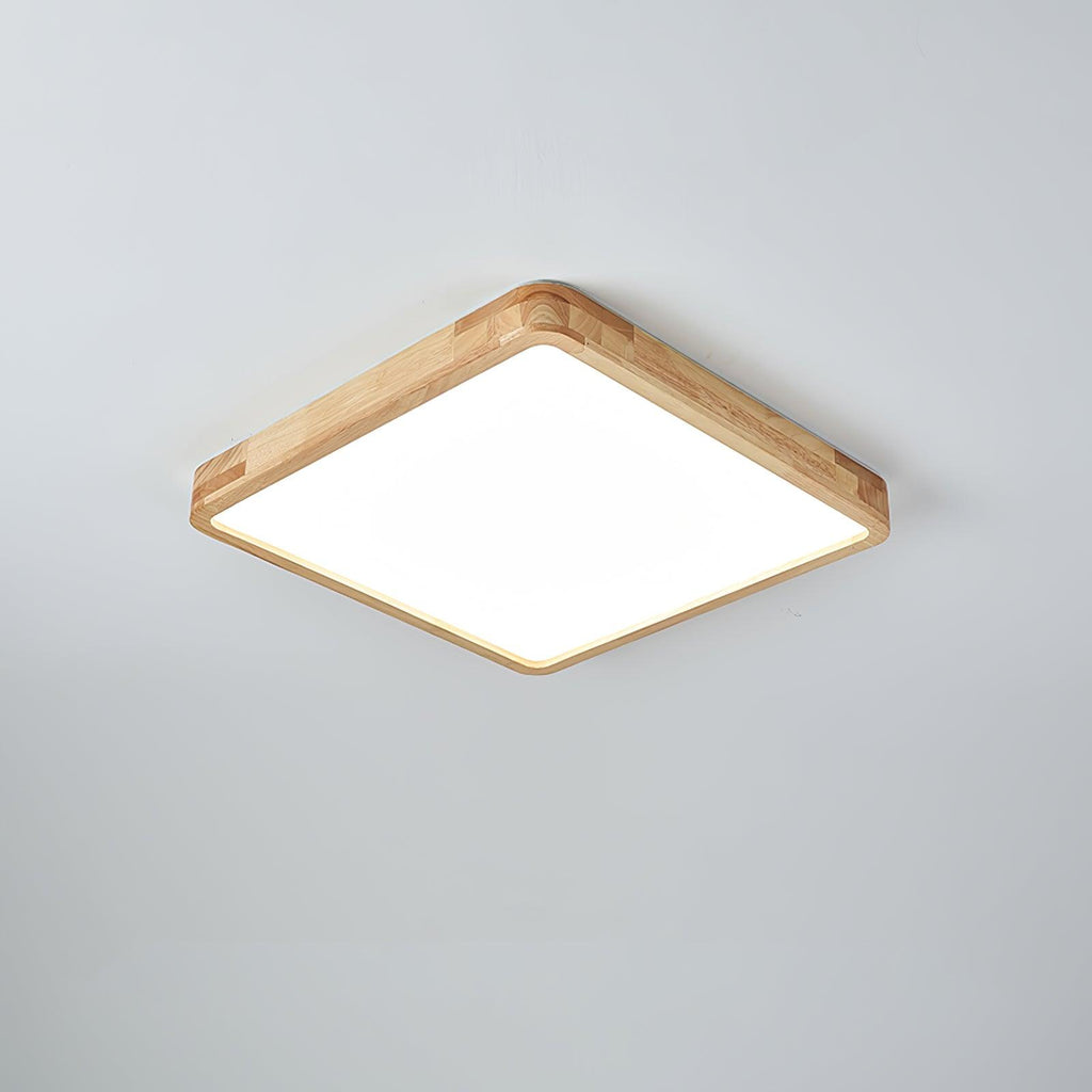 Lustra Lumière Plafonnière Géométrique en Bois LED - Neutralighting
