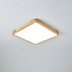 Lustra Lumière Plafonnière Géométrique en Bois LED - Neutralighting