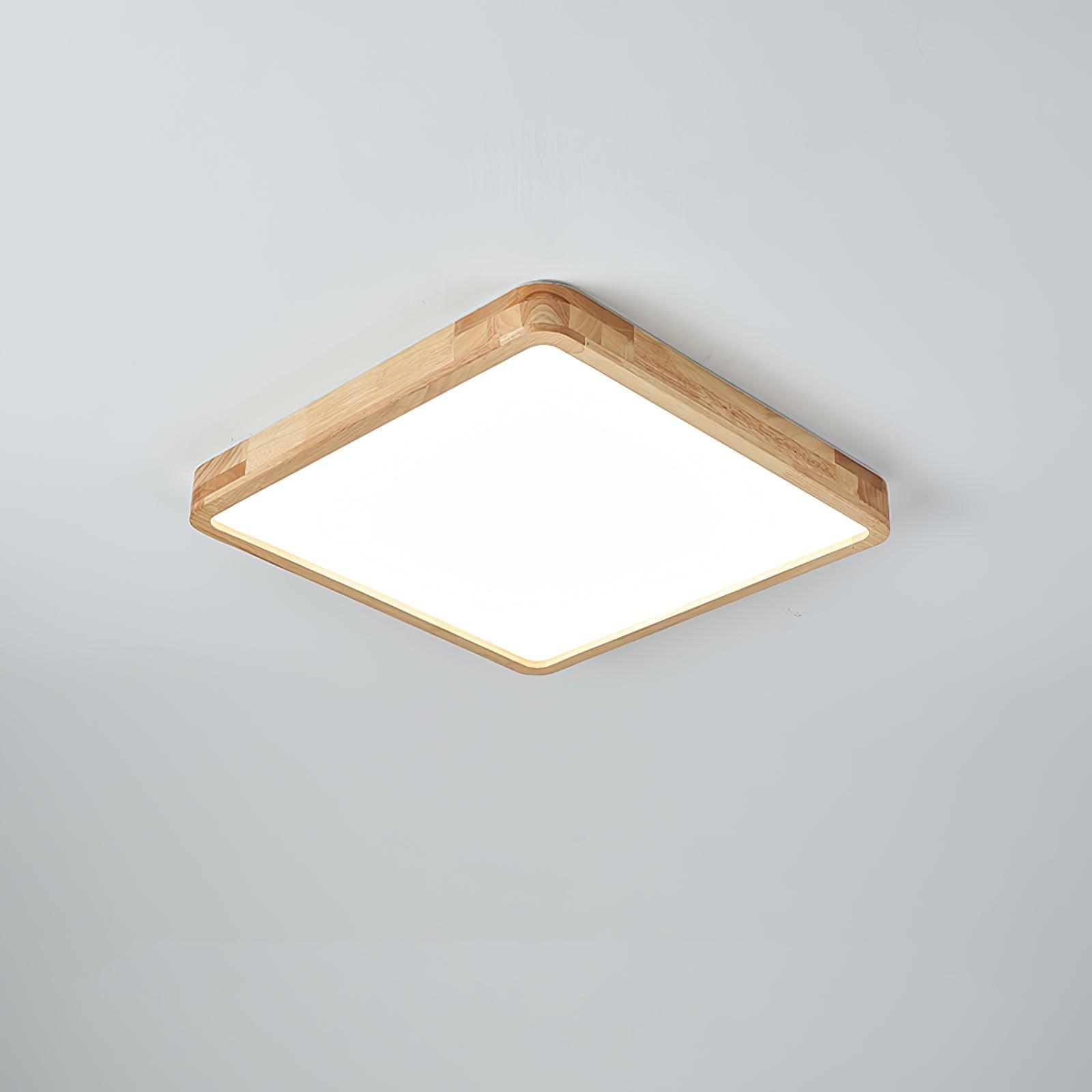 Lustra Lumière Plafonnière Géométrique en Bois LED - Neutralighting