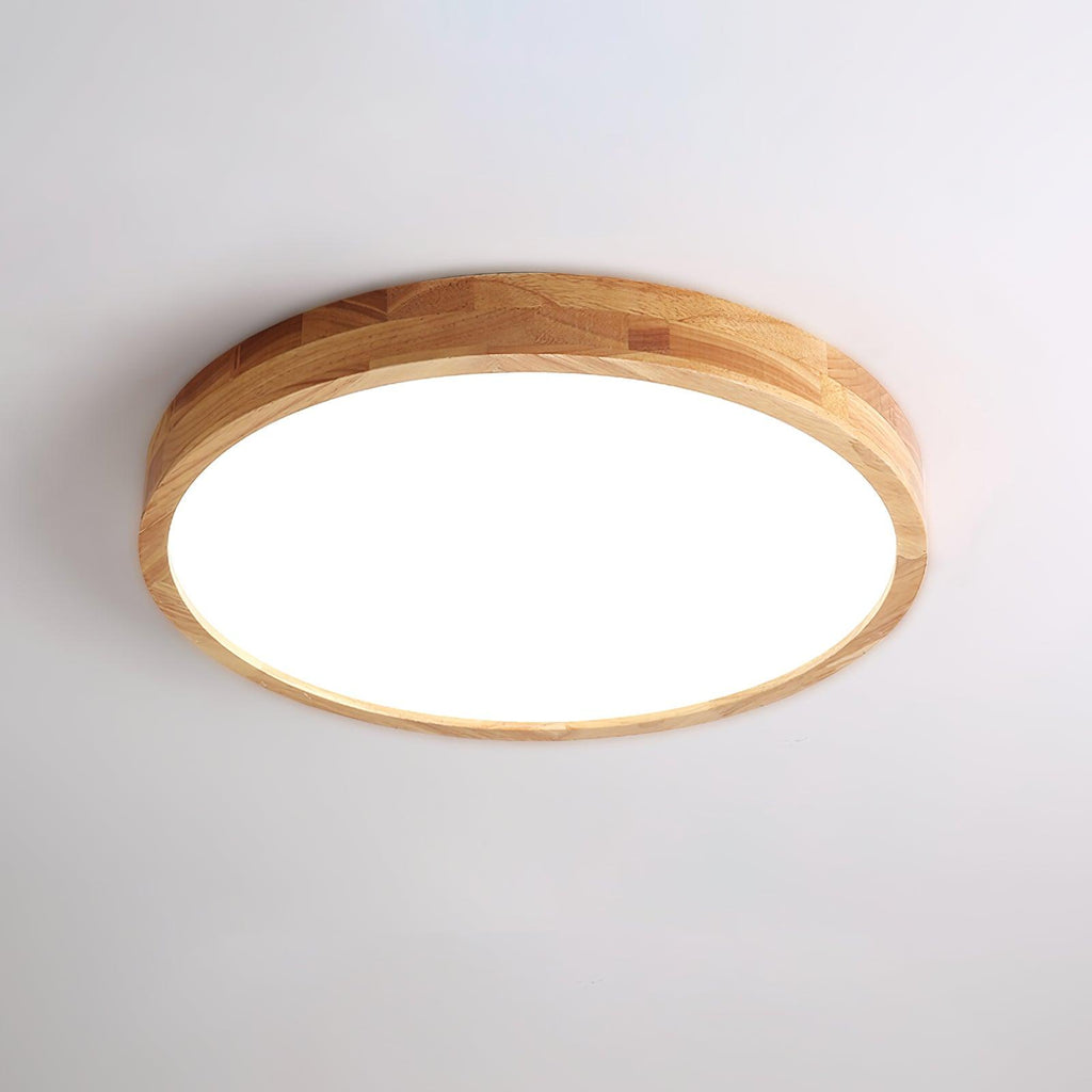 Lustra Lumière Plafonnière Géométrique en Bois LED - Neutralighting
