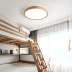 Lustra Lumière Plafonnière Géométrique en Bois LED - Neutralighting
