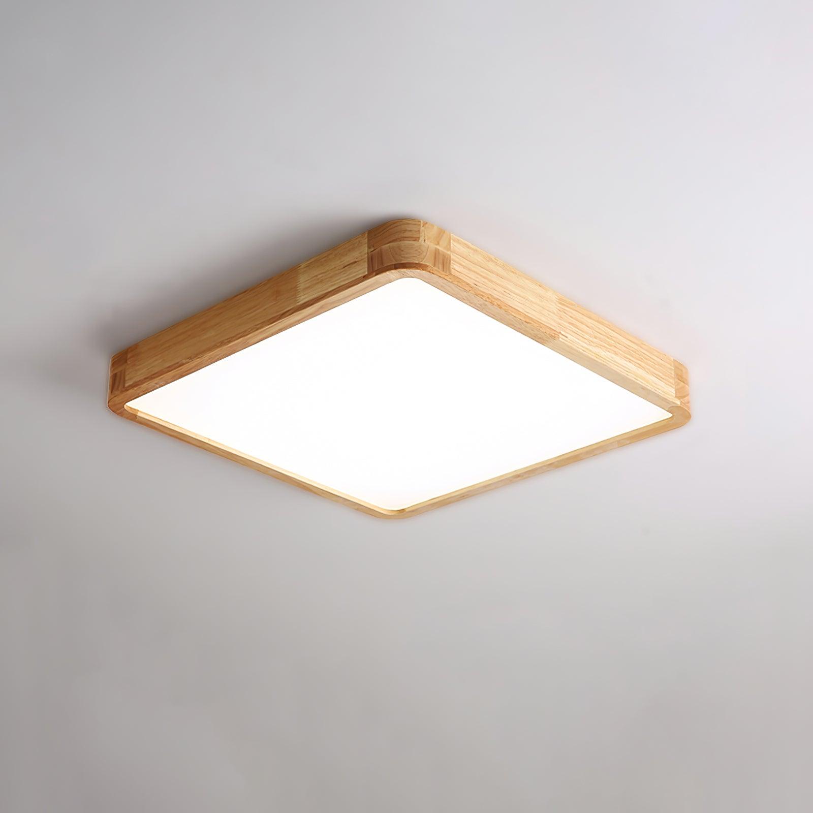 Lustra Lumière Plafonnière Géométrique en Bois LED - Neutralighting