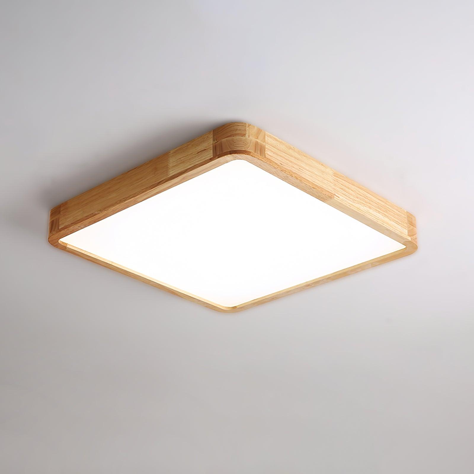 Lustra Lumière Plafonnière Géométrique en Bois LED - Neutralighting