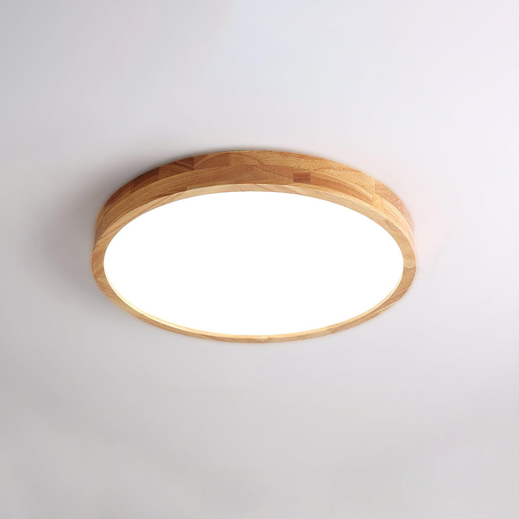 Lustra Lumière Plafonnière Géométrique en Bois LED - Neutralighting
