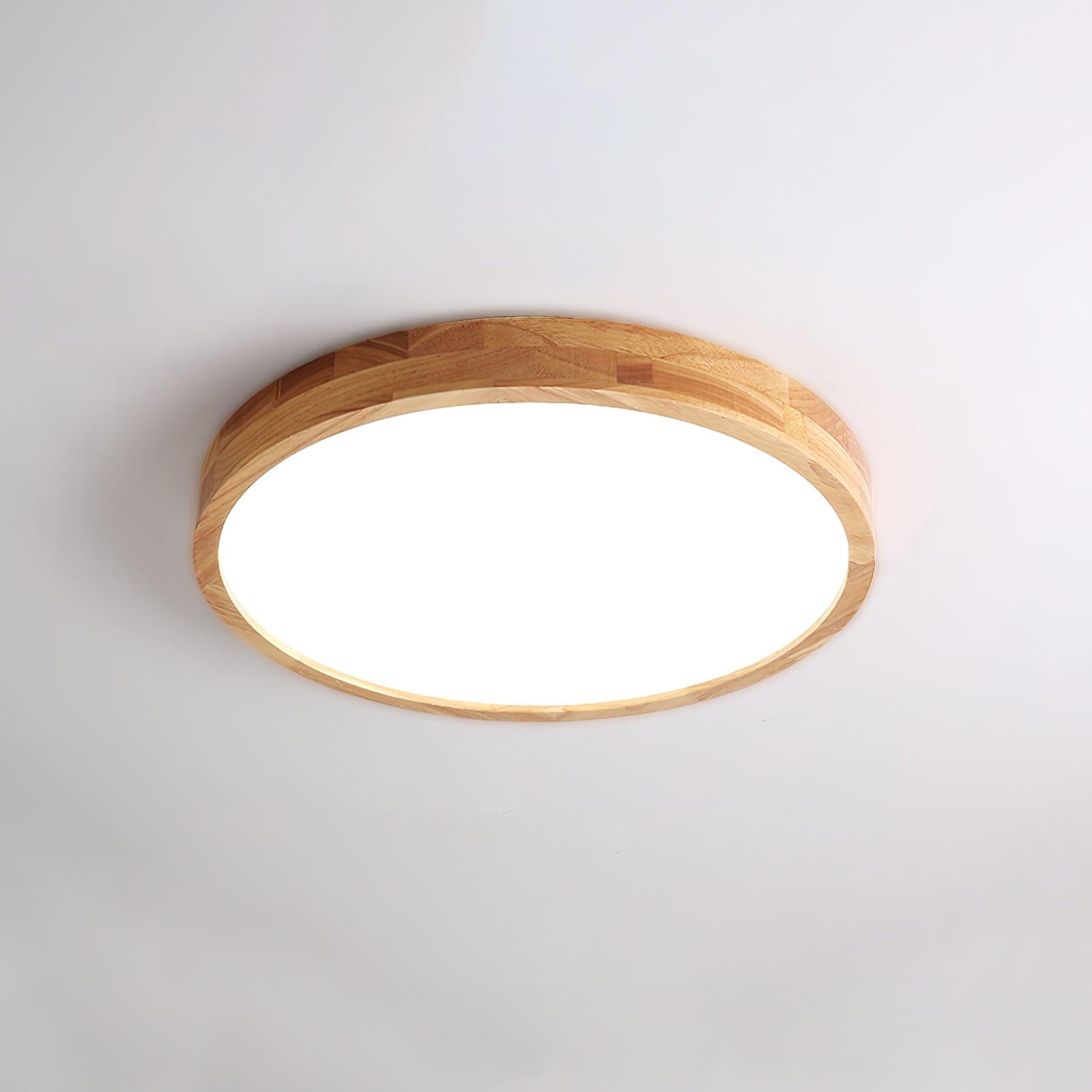Lustra Lumière Plafonnière Géométrique en Bois LED - Neutralighting