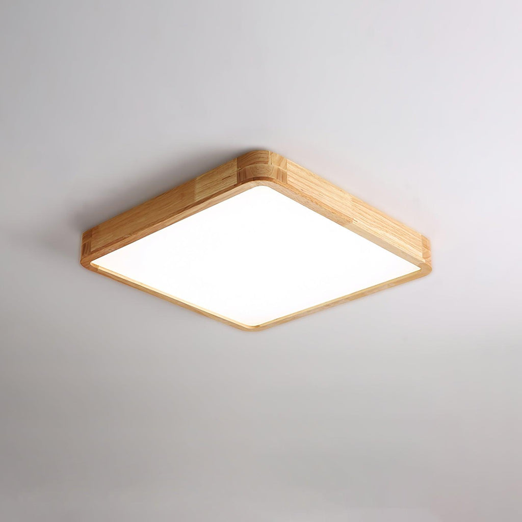 Lustra Lumière Plafonnière Géométrique en Bois LED - Neutralighting