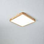 Lustra Lumière Plafonnière Géométrique en Bois LED - Neutralighting