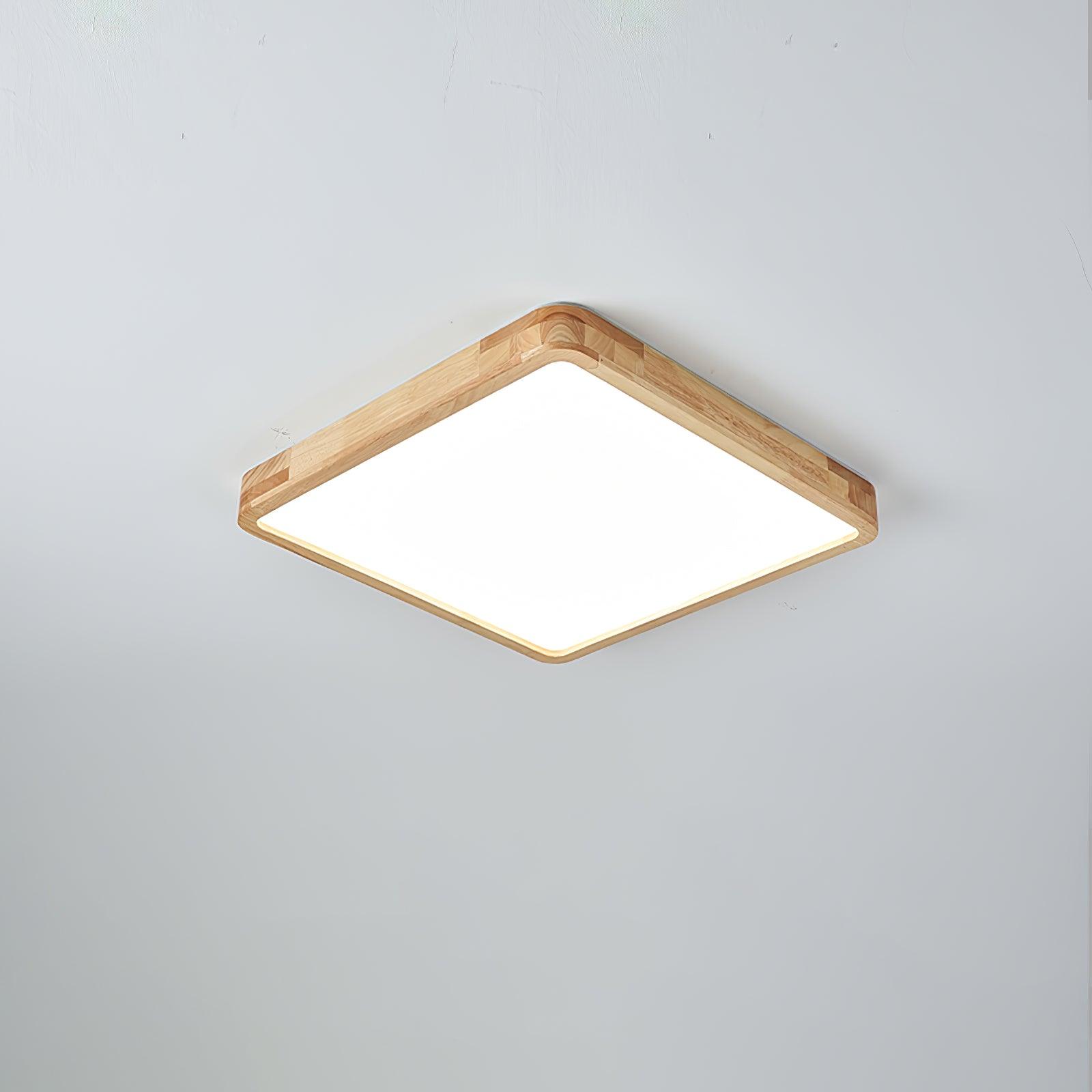Lustra Lumière Plafonnière Géométrique en Bois LED - Neutralighting