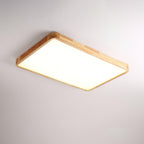 Lustra Lumière Plafonnière Géométrique en Bois LED - Neutralighting