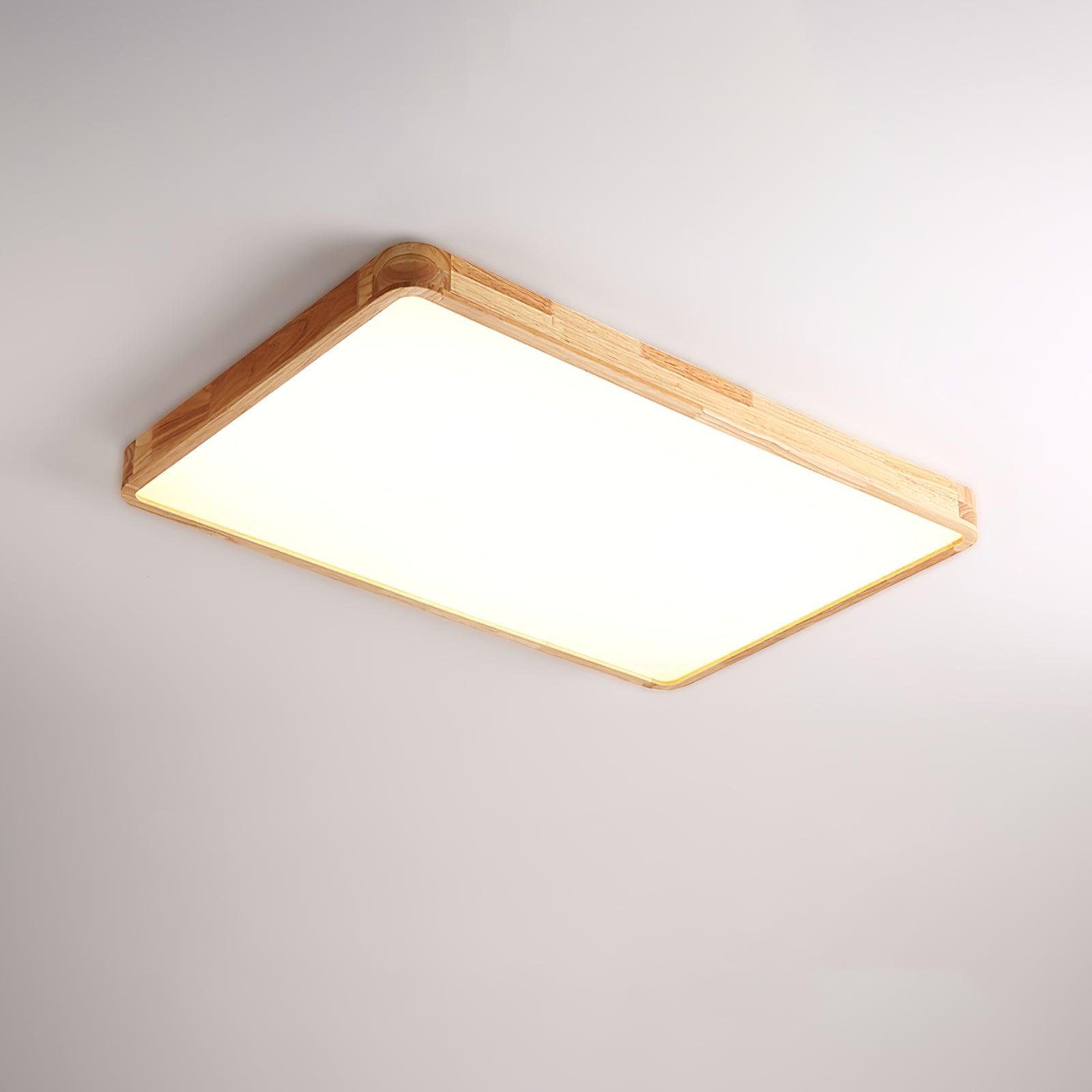 Lustra Lumière Plafonnière Géométrique en Bois LED - Neutralighting