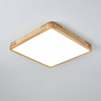 Lustra Lumière Plafonnière Géométrique en Bois LED - Neutralighting