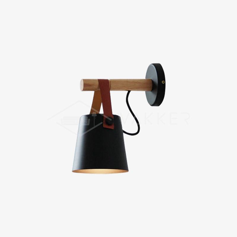 Solarese Applique en bois et cuir - Neutralighting