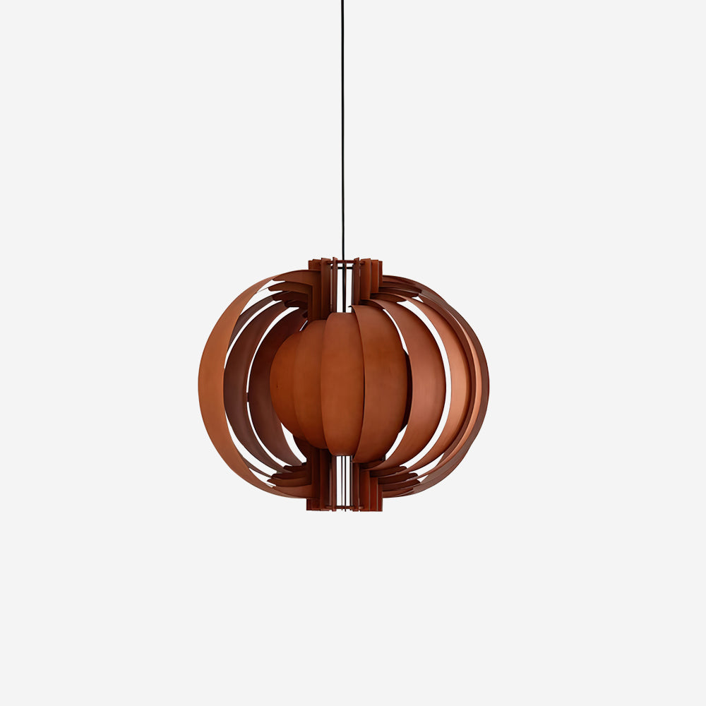 Bois Lanterne Suspension Stratifié Organique - Neutralighting