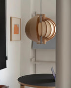 Bois Lanterne Suspension Stratifié Organique - Neutralighting