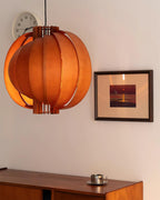 Bois Lanterne Suspension Stratifié Organique - Neutralighting