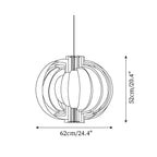 Bois Lanterne Suspension Stratifié Organique - Neutralighting