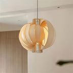 Bois Lanterne Suspension Stratifié Organique - Neutralighting