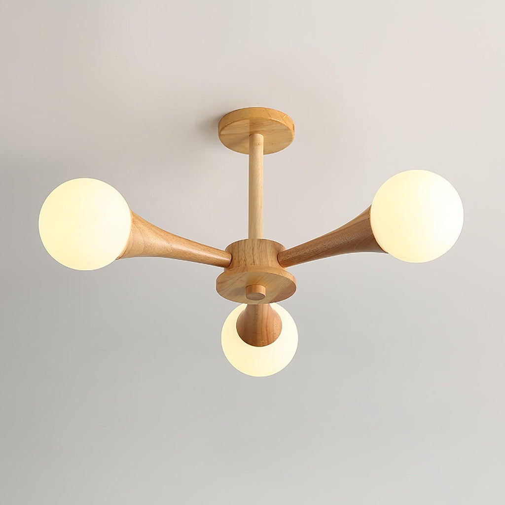 Lustra Chandelier Globe en Bois Rétro - Neutralighting