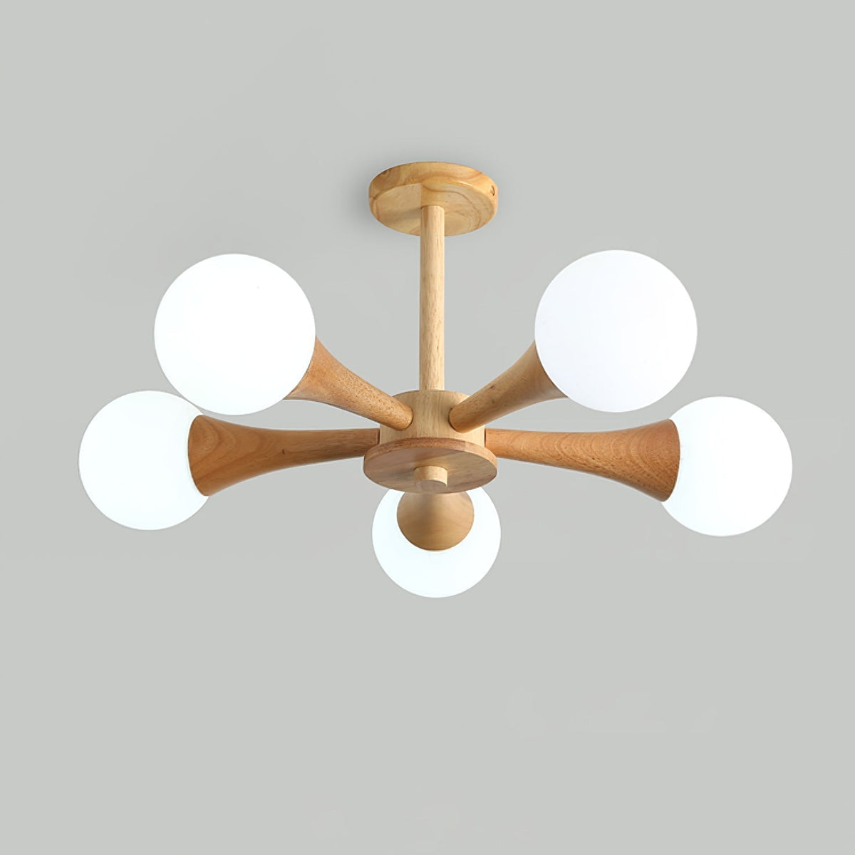 Lustra Chandelier Globe en Bois Rétro - Neutralighting