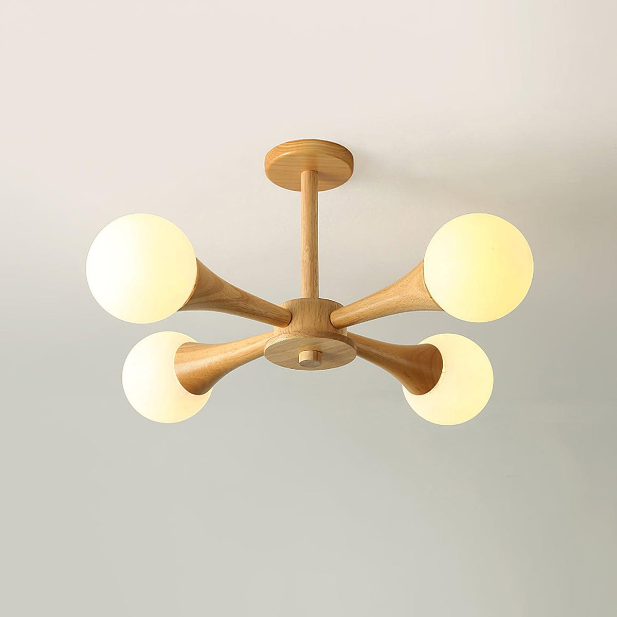 Lustra Chandelier Globe en Bois Rétro - Neutralighting
