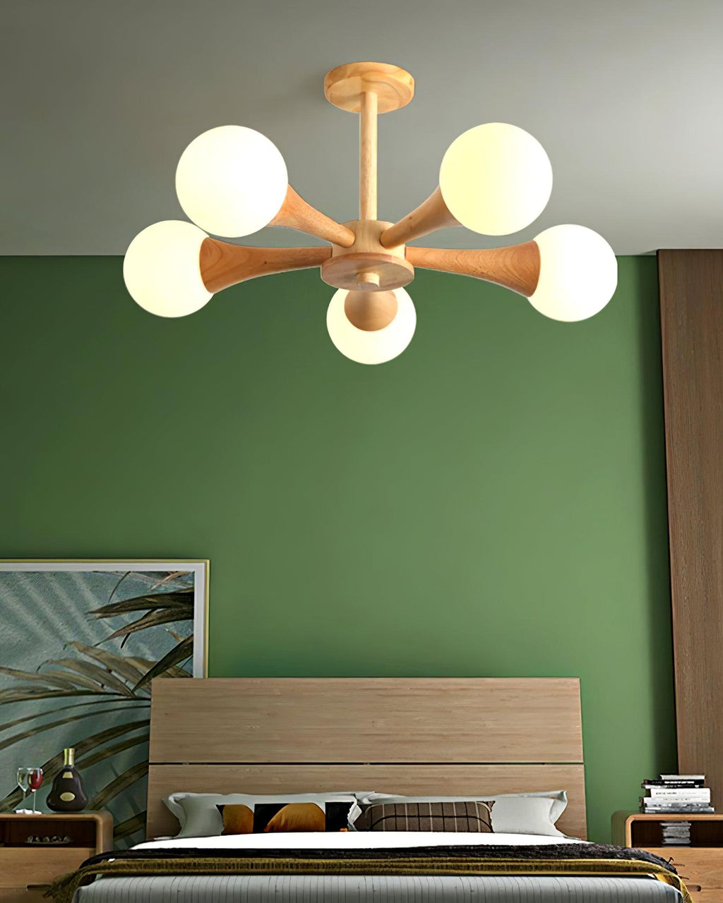 Lustra Chandelier Globe en Bois Rétro - Neutralighting