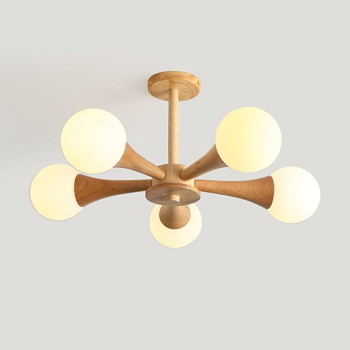 Lustra Chandelier Globe en Bois Rétro - Neutralighting