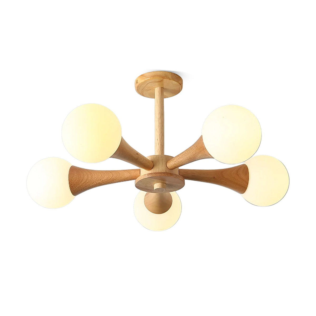Lustra Chandelier Globe en Bois Rétro - Neutralighting