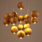 Ulvararis Suspension en bois Nordic Orb Sphere Cluster - Neutralighting