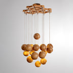 Ulvararis Suspension en bois Nordic Orb Sphere Cluster - Neutralighting