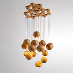 Ulvararis Suspension en bois Nordic Orb Sphere Cluster - Neutralighting