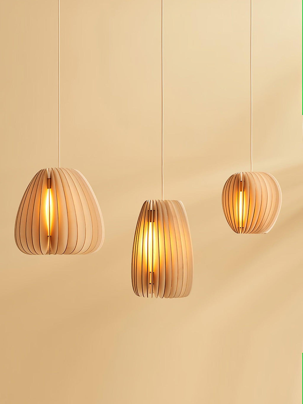 Vovene Élégance Unique Sphère Bois Suspension - Neutralighting