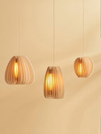 Vovene Élégance Unique Sphère Bois Suspension - Neutralighting