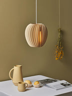 Vovene Élégance Unique Sphère Bois Suspension - Neutralighting