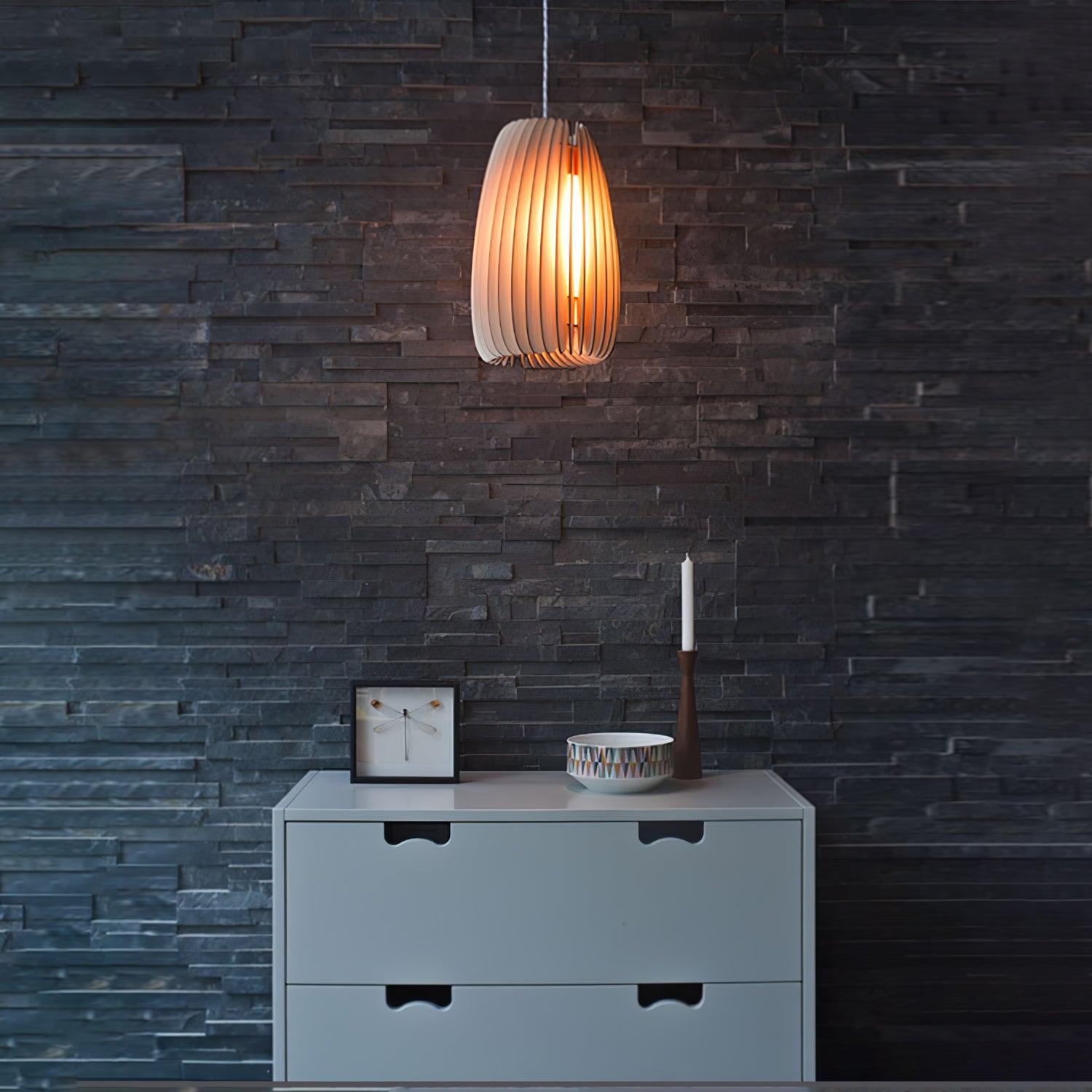Vovene Élégance Unique Sphère Bois Suspension - Neutralighting