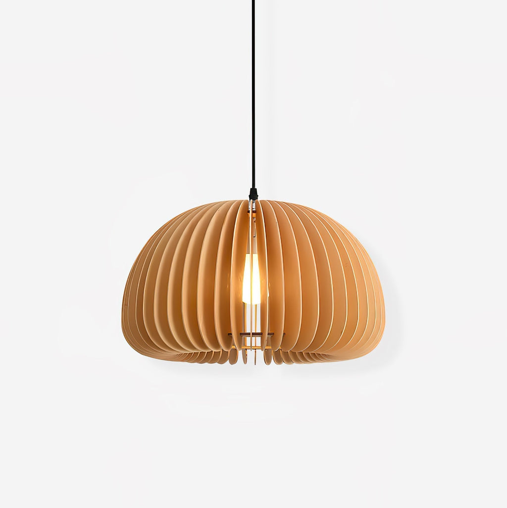 Solara Lampe Suspendue en Bois Dôme Citrouille Nordic - Neutralighting