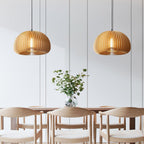 Solara Lampe Suspendue en Bois Dôme Citrouille Nordic - Neutralighting