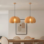 Solara Lampe Suspendue en Bois Dôme Citrouille Nordic - Neutralighting
