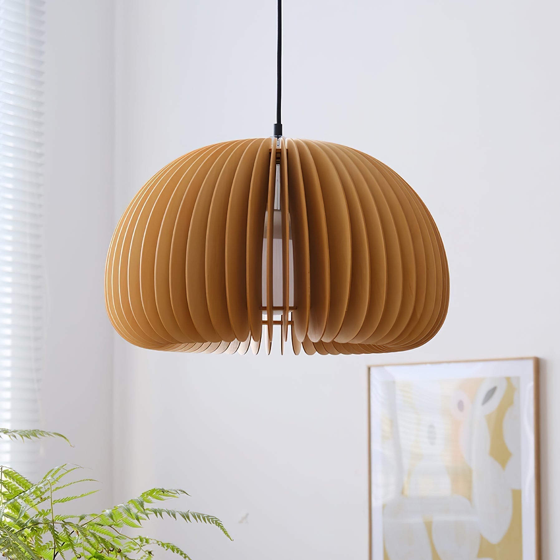 Solara Lampe Suspendue en Bois Dôme Citrouille Nordic - Neutralighting