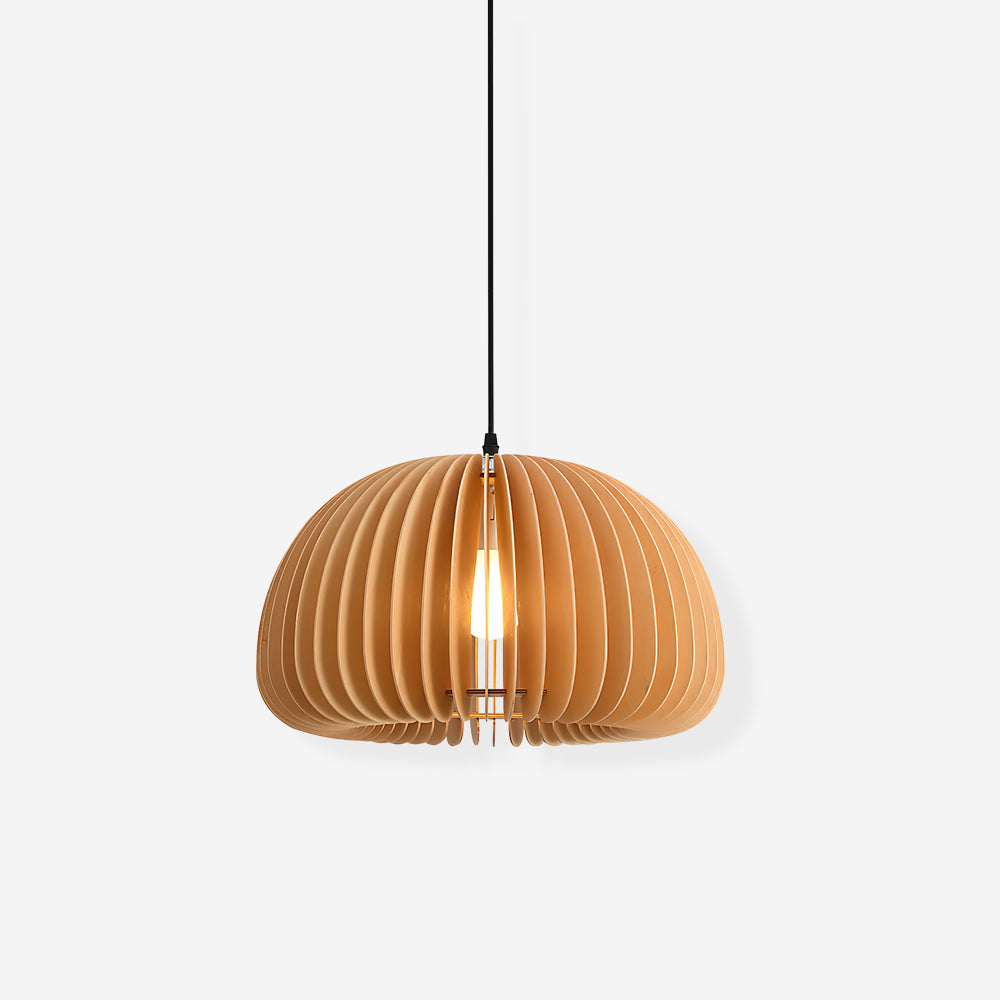 Solara Lampe Suspendue en Bois Dôme Citrouille Nordic - Neutralighting