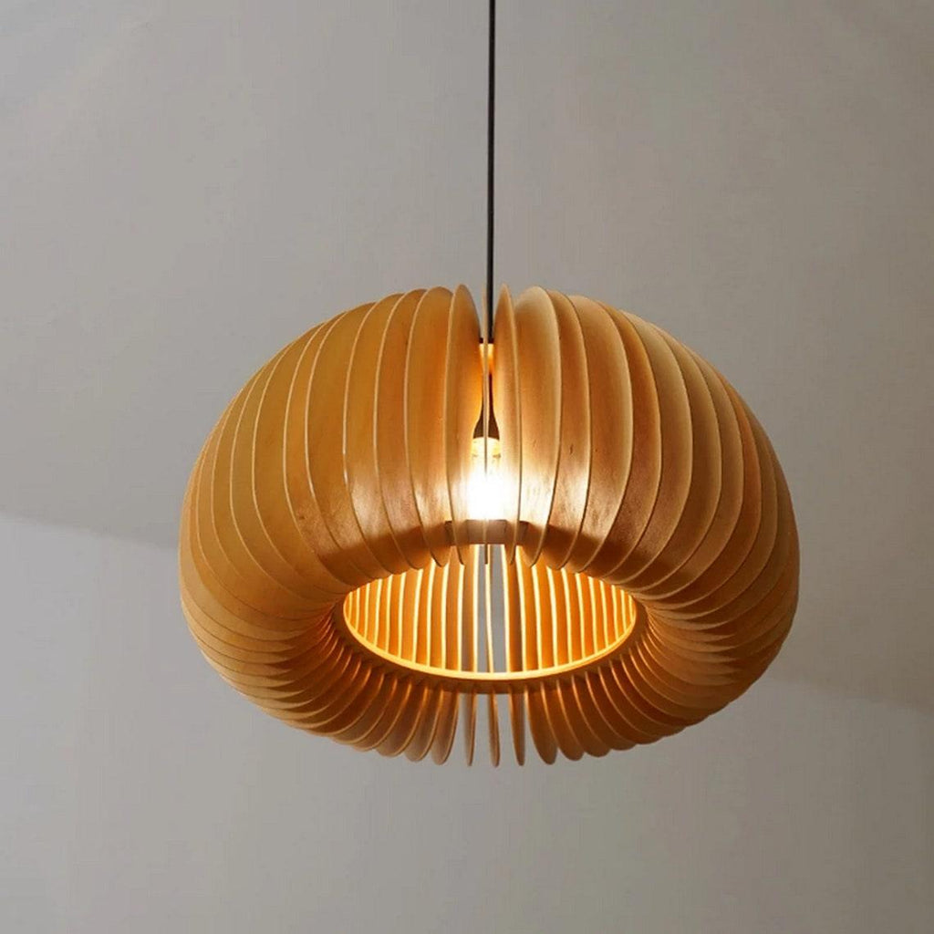 Solara Lampe Suspendue en Bois Dôme Citrouille Nordic - Neutralighting